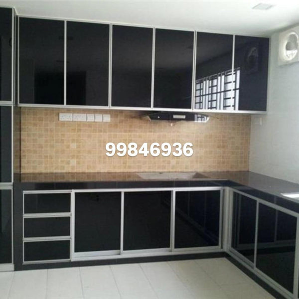 Stealth Luxe L-Shaped Aluminum Kitchen System
