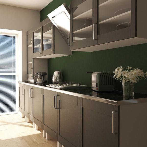 Modern White Linear Kitchen with Timber Worktops